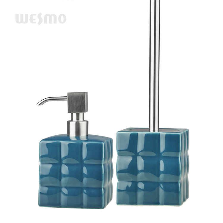 Hot sale high-end glazed porcelain bathroom sanitary ware and accessories soap dispenser